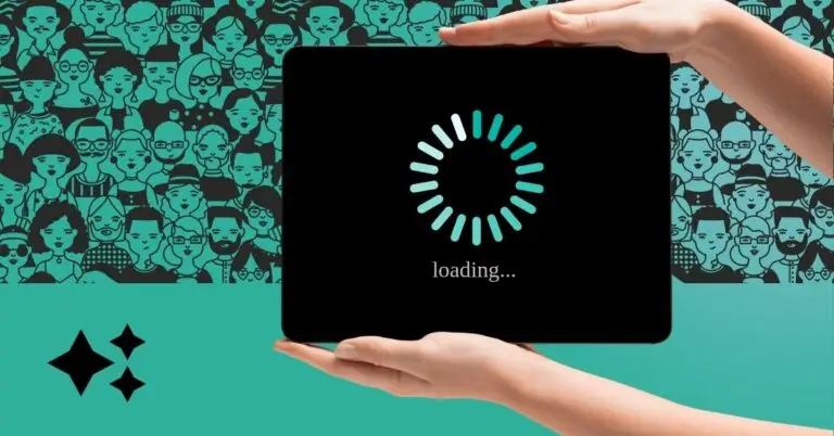 Tablet loading screen symbolizing the adoption of AI tools by diverse marketing agency teams.