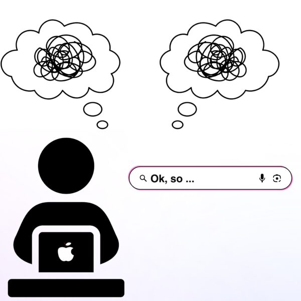 Person brainstorming on a laptop, visualizing how to write a business plan with AI.